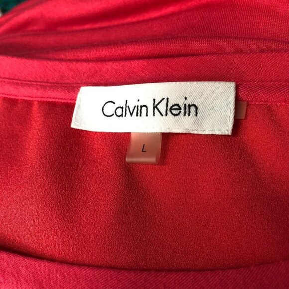 CALVIN KLEIN 3/4 SLEEVE KNIT TOP LG - Picture 4 of 4